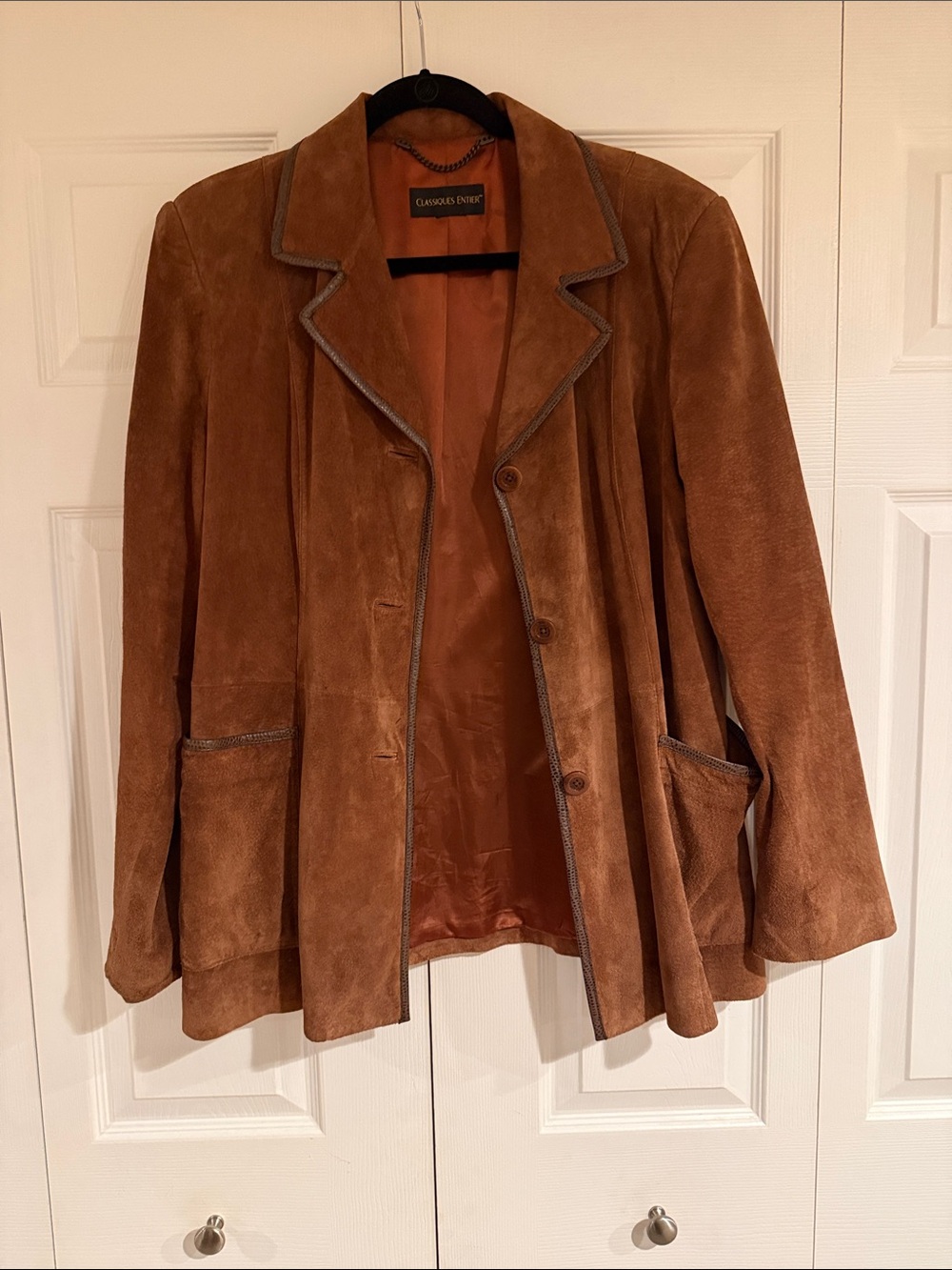 Classiques Entier Suede Jacket in Cognac Brown